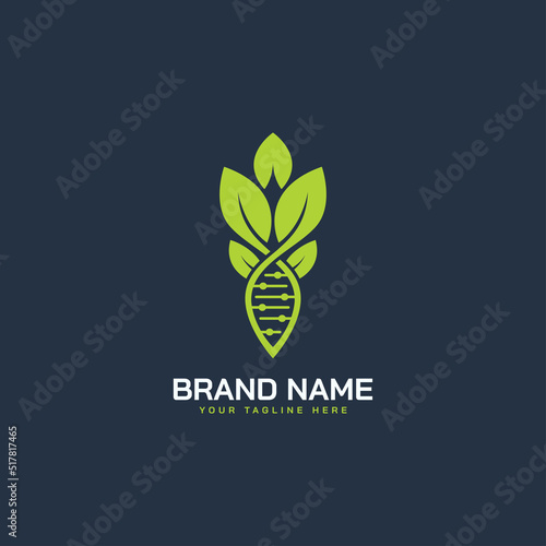 Water dna drop and leaf biotechnology logo design, medicine, science, laboratory and green energy for technology or for all your ideas