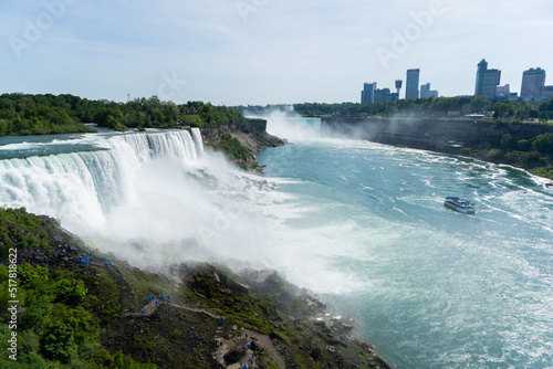 Niagara falls between United States of America and Canada.