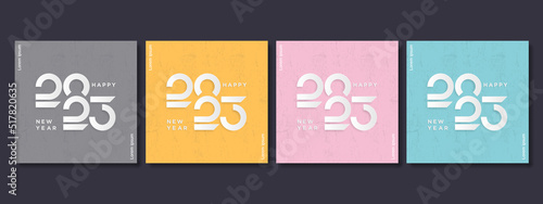 Happy new year 2023 with modern design style