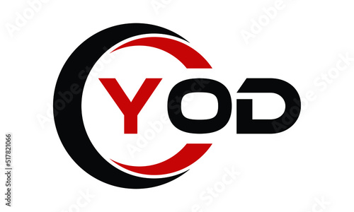 YOD swoosh three letter logo design vector template | monogram logo | abstract logo | wordmark logo | letter mark logo | business logo | brand logo | flat logo | minimalist logo | text | word | symbol