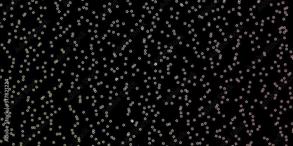 Dark Green, Red vector pattern with abstract stars.