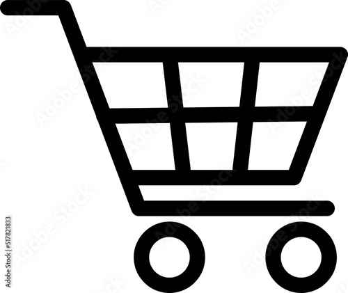 Foto shopping cart vector icon on white background..eps