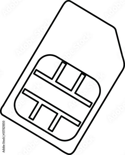  Sim card vector icon. Sim card icon symbol. Sim card - mobile slot icon..eps
