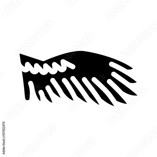 birds wing glyph icon vector. birds wing sign. isolated symbol illustration
