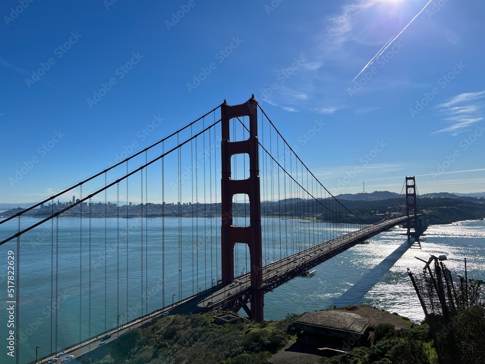 Golden Gate Bridge looking into San Francisco Golden Gate Bridge looking into San Francisco