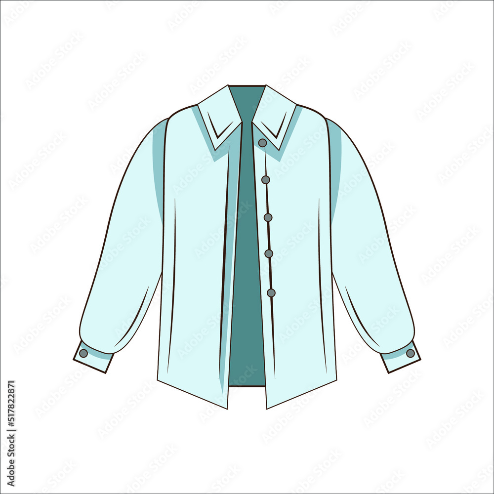 Stylish blouse on white background Stylish blouse on white background