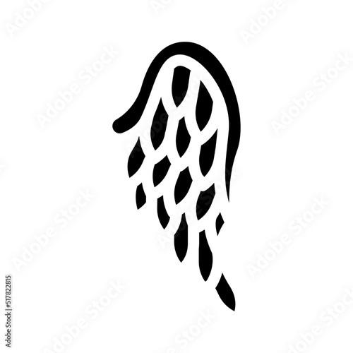 angel wing glyph icon vector. angel wing sign. isolated symbol illustration