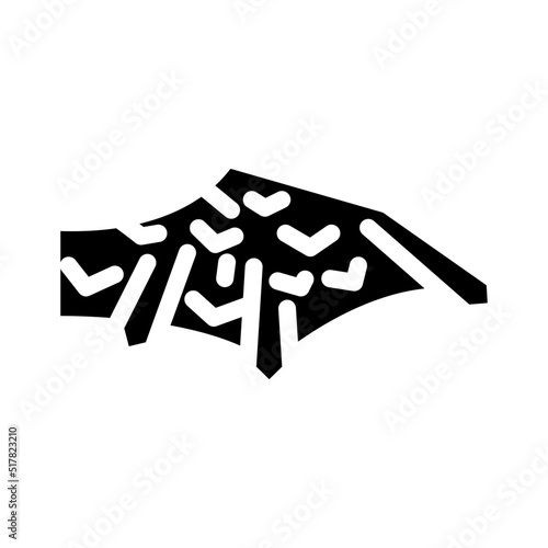 iron stone wing glyph icon vector. iron stone wing sign. isolated symbol illustration
