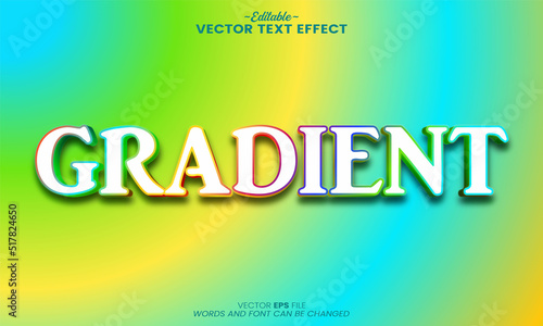 gradient text style effect multicolor