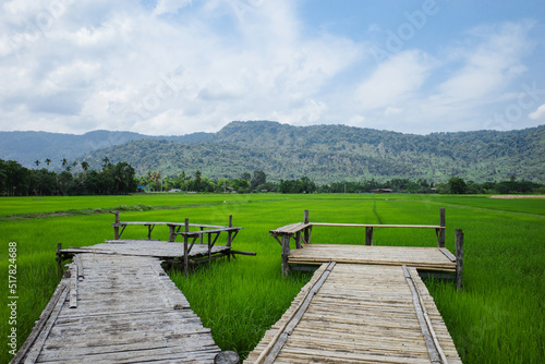 lake with mountain view and blue sky