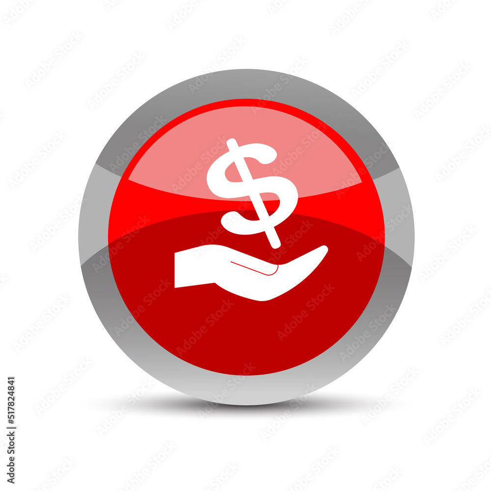 This is a hand and dollar vector illustration symbol. Payment payee symbol This is a hand and dollar vector illustration symbol. Payment payee symbol