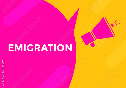 Emigration Colorful web banner. vector illustration. Emigration sign icon. 