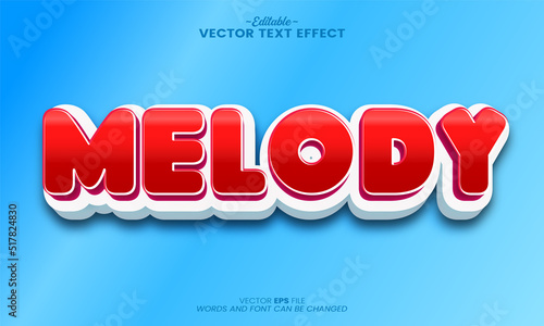 melody 3d text style effect