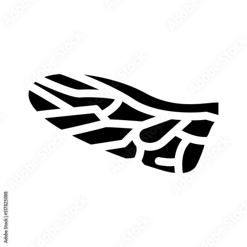 fly wing glyph icon vector. fly wing sign. isolated symbol illustration