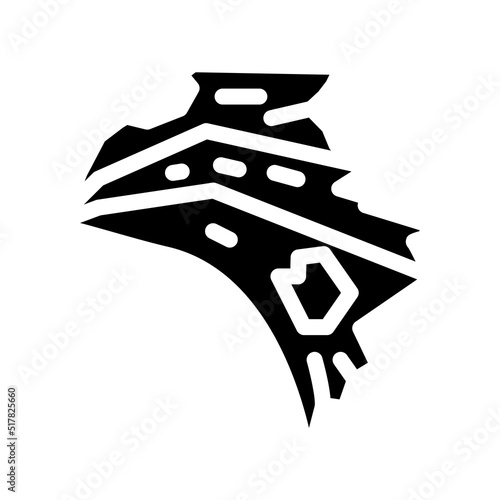 ragged wing glyph icon vector. ragged wing sign. isolated symbol illustration