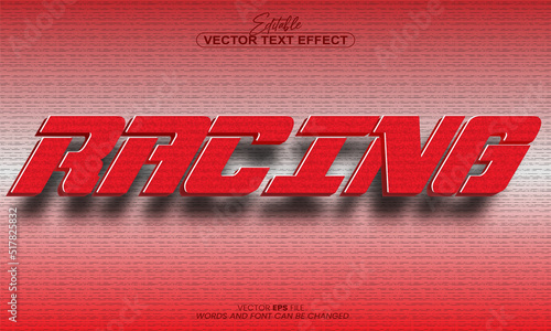 Red Racing text style effect