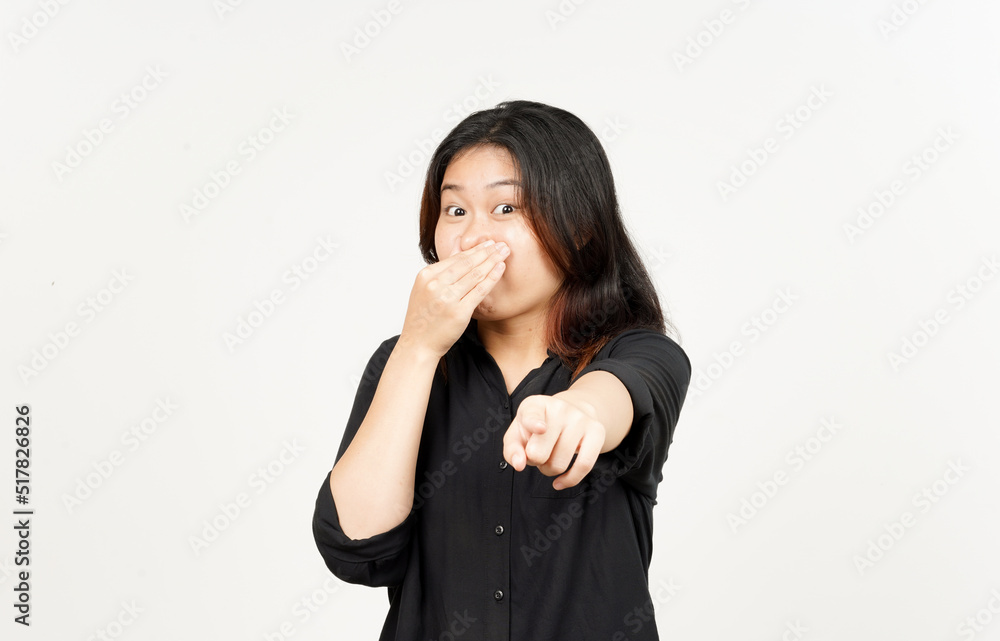 Smelling something stinky and disgusting of Beautiful Asian Woman Isolated On White Background Smelling something stinky and disgusting of Beautiful Asian Woman Isolated On White Background
