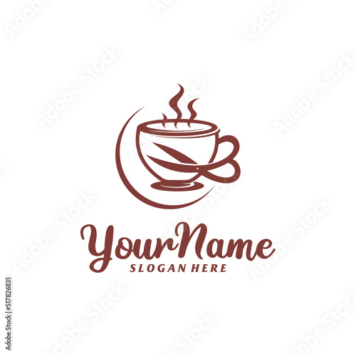Barber Coffee Logo Design Template. Barber Coffee logo concept vector. Creative Icon Symbol