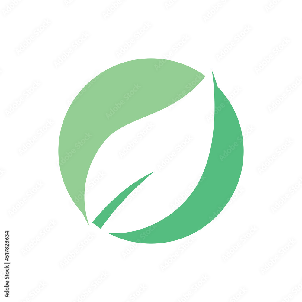 Green leaf illustration nature logo design Green leaf illustration nature logo design