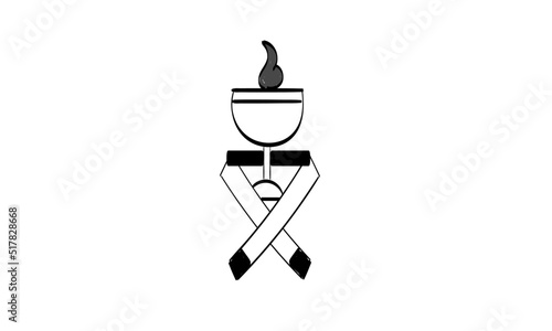 Hand Drawn symbol of Christianity. Vector illustration of Christian logo. Christian art use as poster, card, flyer, tattoo or T Shirt