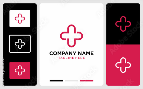 Health plus logo design
