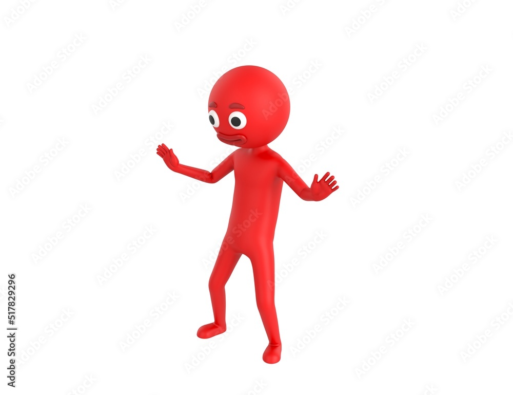Red Man character surprise and shocked in 3d rendering. Red Man character surprise and shocked in 3d rendering.