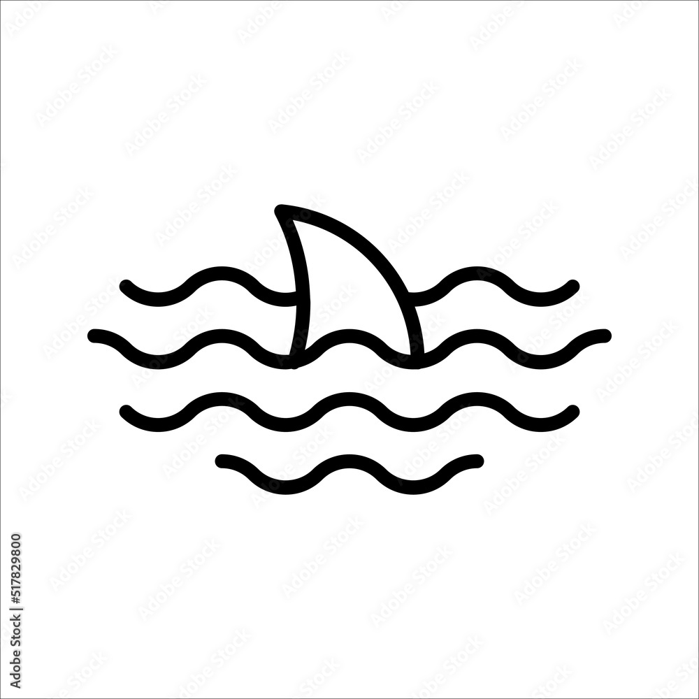 Obraz premium shark fin icon. shark fin icon for web and app. shark fin sign on white background.