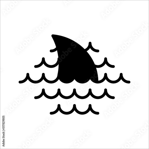 shark fin icon. shark fin icon for web and app. shark fin sign on white background.