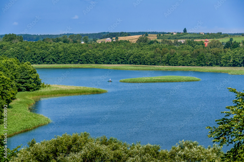View of the Wigry Lake. Wigry, Podlaskie Voivodeship, Poland.