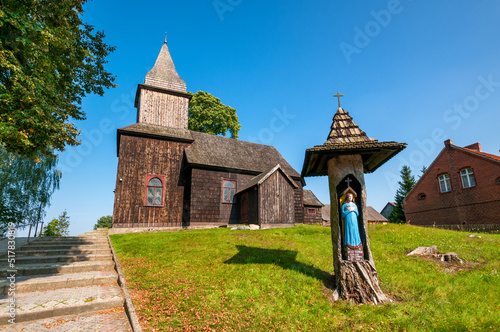 Wooden church of Mother of God, Queen of Poland in Sominy, Poland