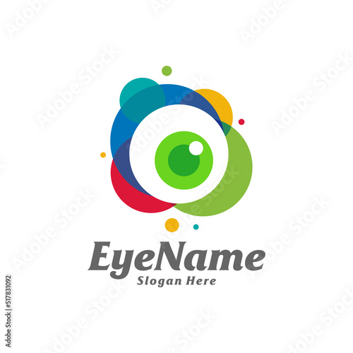 Color Eye Logo Design Template. Eye Color logo concept vector. Creative Icon Symbol