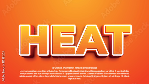 Heat 3d style editable text effect
