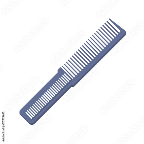 Comb Flat Illustration. Clean Icon Design Element on Isolated White Background