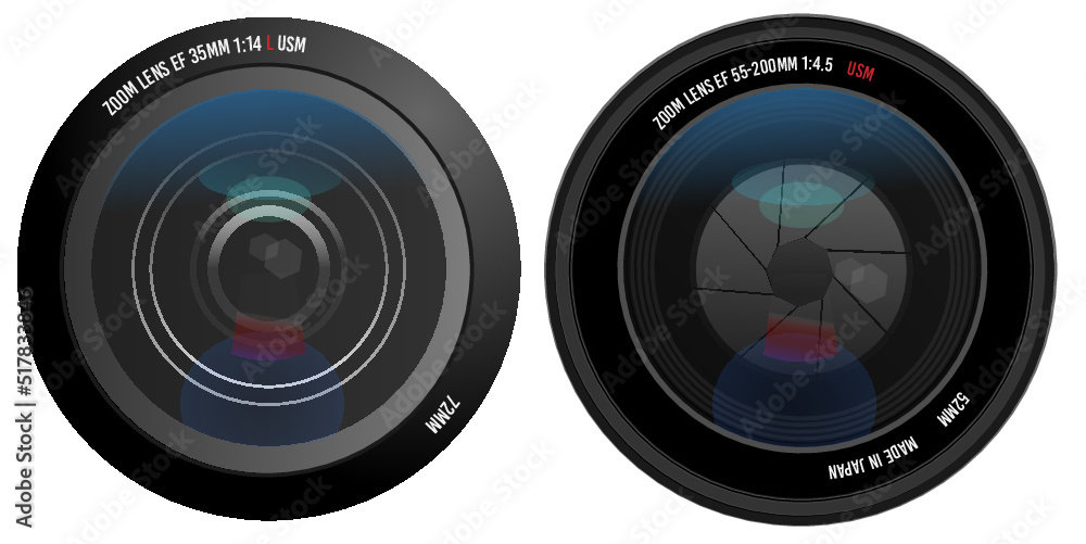 Camera Lens Vector Models / Ai Illustrator Stock Vector Adobe Stock