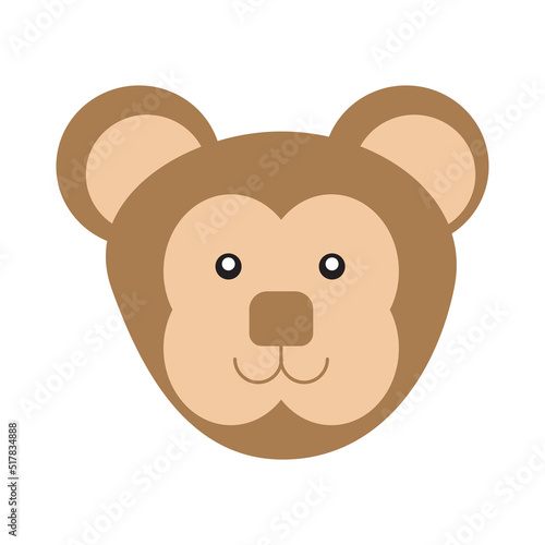 cute monkey animal character illustration cartoon vector 