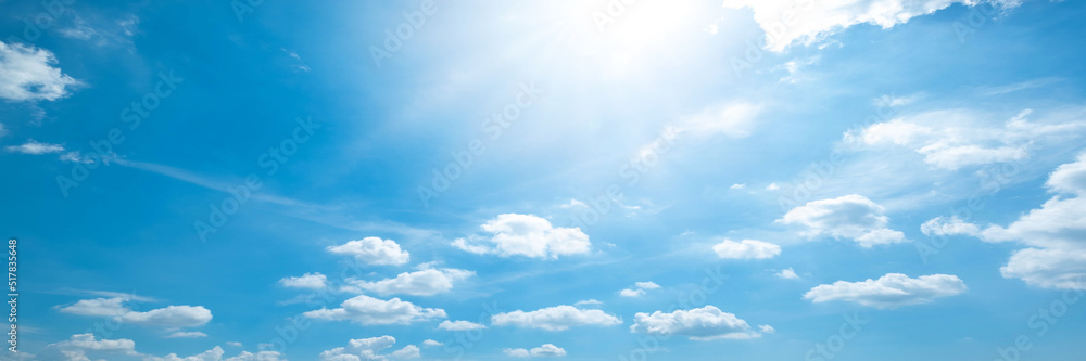 Obraz premium Beautiful blue sky cloudsfor background. Panorama of sky.
