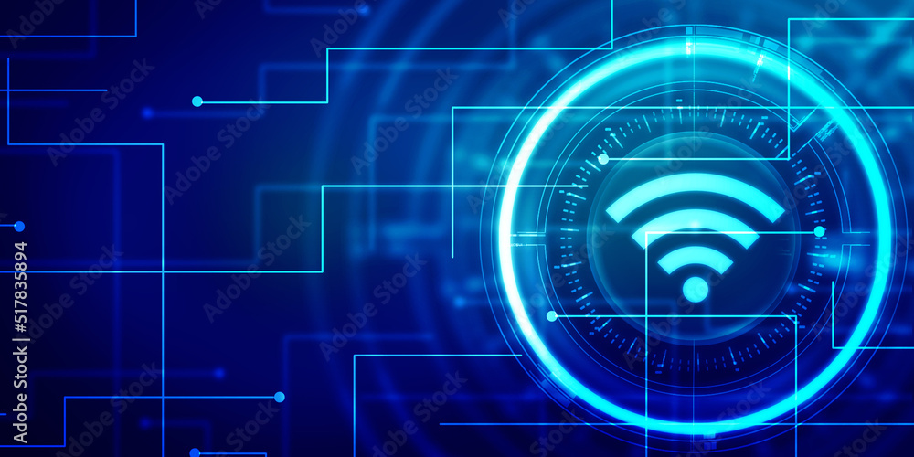 2d illustration WiFi symbol sign 2d illustration WiFi symbol sign