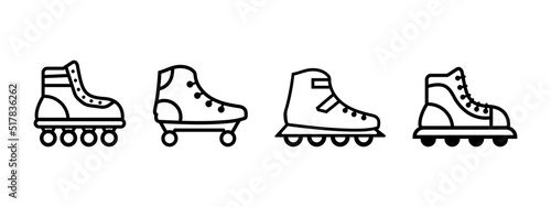 Roller shoes icon set design template vector illustration