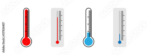 Thermometer icon set design template vector illustration