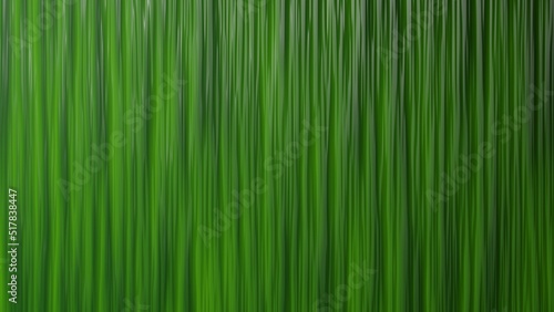 3D rendering. Green gradient texture with lines. Motion blur of fresh green spring foliage gradient background.