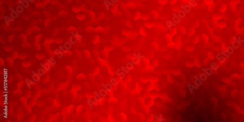 Light red vector pattern with hexagons.