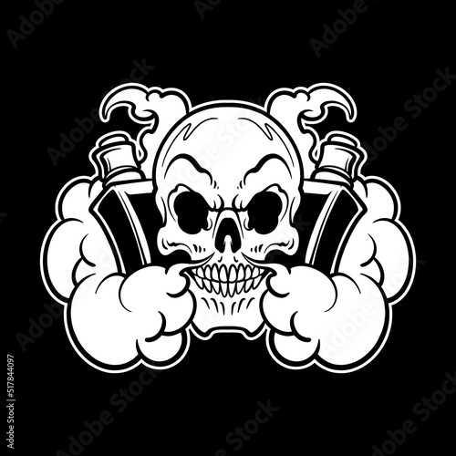 skull vape logo design