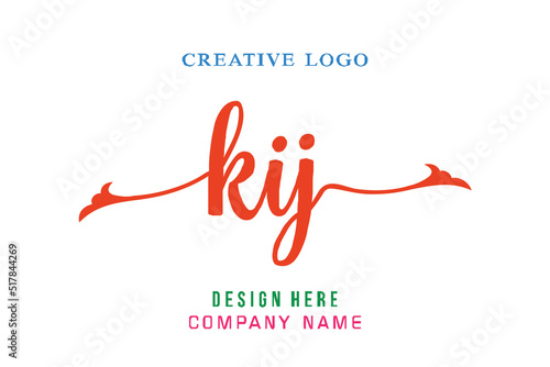 KIJ lettering, perfect for company logos, offices, campuses, schools, religious education photo