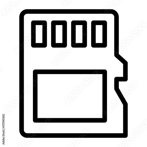 memory card line icon