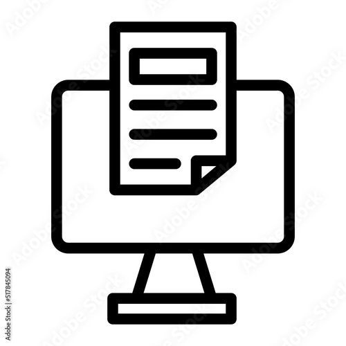 online journal line icon