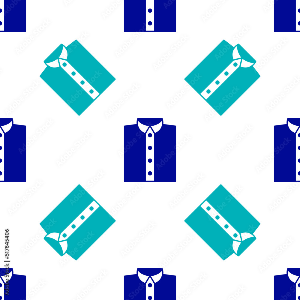 Blue Shirt icon isolated seamless pattern on white background. T-shirt. Vector Blue Shirt icon isolated seamless pattern on white background. T-shirt. Vector