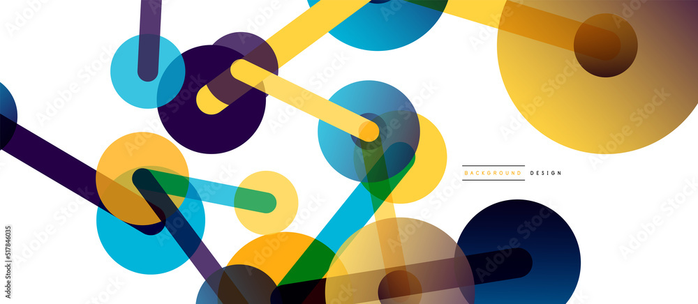 Abstract background. Round dots connected by lines. Trendy techno business template for wallpaper, banner, background or landing Abstract background. Round dots connected by lines. Trendy techno business template for wallpaper, banner, background or landing