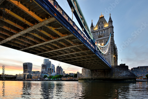 Tower Bridge - a drawbridge in London, UK. 
