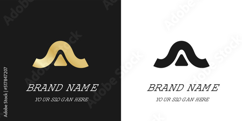 Abstract letter A logo design template. Simple logo design. Universal vector icon. Simple vector logo in a modern style.