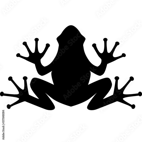 frog black sign on white background. frog icon logo. flat style.